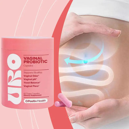 60Pcs/Bottle URO Women's Probiotics Capsules Prebiotics Vagina Health Maintain , PH , Yeast Balance Vaginal Care