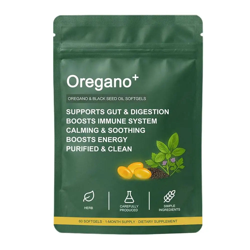 Oregano Plus, 6000mg Oregano and Black Seed Oil.