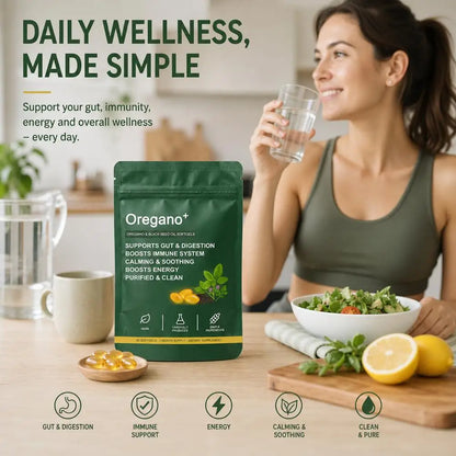 Oregano Plus, 6000mg Oregano and Black Seed Oil.