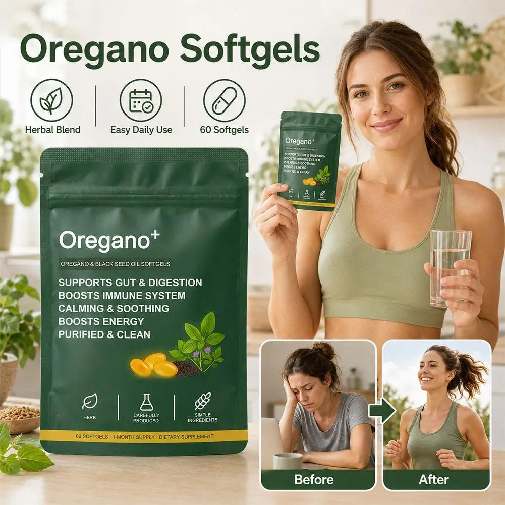 Oregano Plus, 6000mg Oregano and Black Seed Oil.