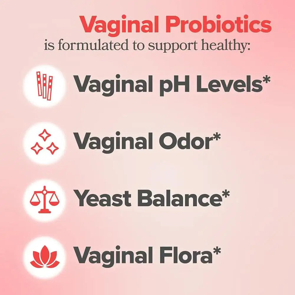60Pcs/Bottle URO Women's Probiotics Capsules Prebiotics Vagina Health Maintain , PH , Yeast Balance Vaginal Care