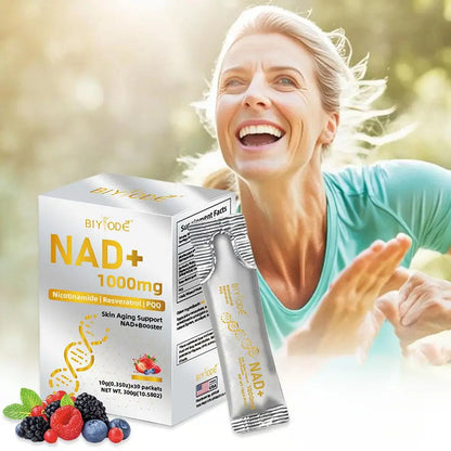 NAD+ Berry Flavor Drink Mix Niacinamide Mixed Drink Anti-Aging Support NAD+ Boosts Energy Production Promotes Immune Support
